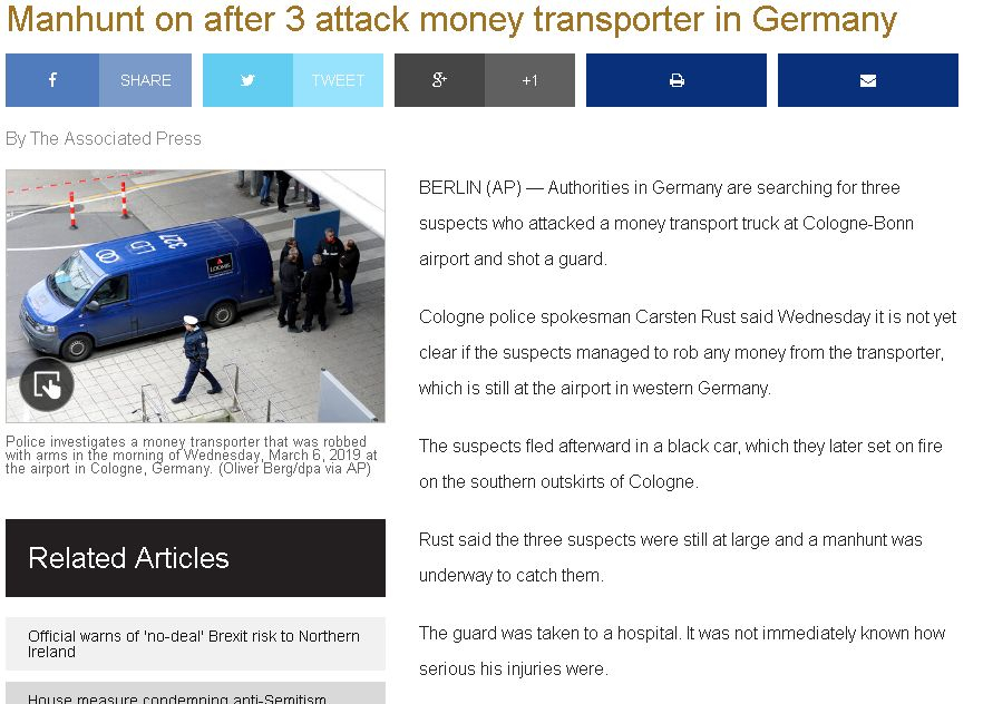 Извънредно от Германия: Стрелба ехти на летището в Кьолн!