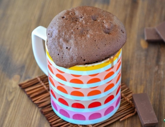 Шоколадов кекс в чашка, който става само за 2 минутки СНИМКИ
