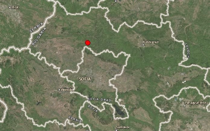 Слабо земетресение на 27 км от София