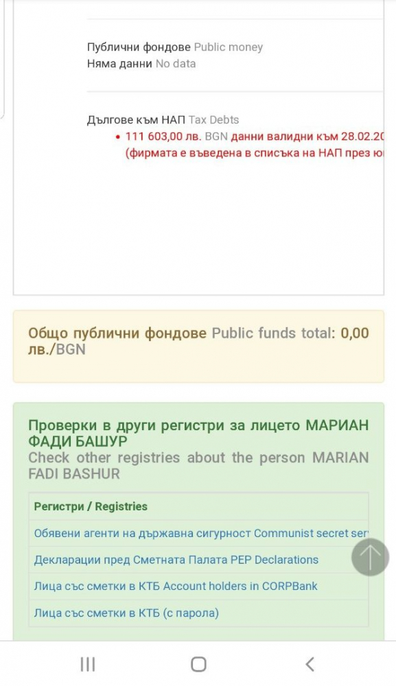 Протестърът Мариан Башур има данъчни задължения за над 111 000 лв.