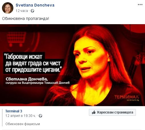 Съпругата на вицепремиера Дончев разкри що е то "обикновена пропаганда"