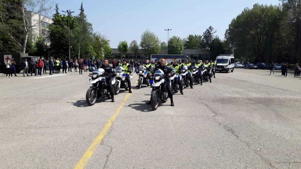 Шефът на пловдивската полиция се вихри на мотор в Пазарджик (СНИМКИ)