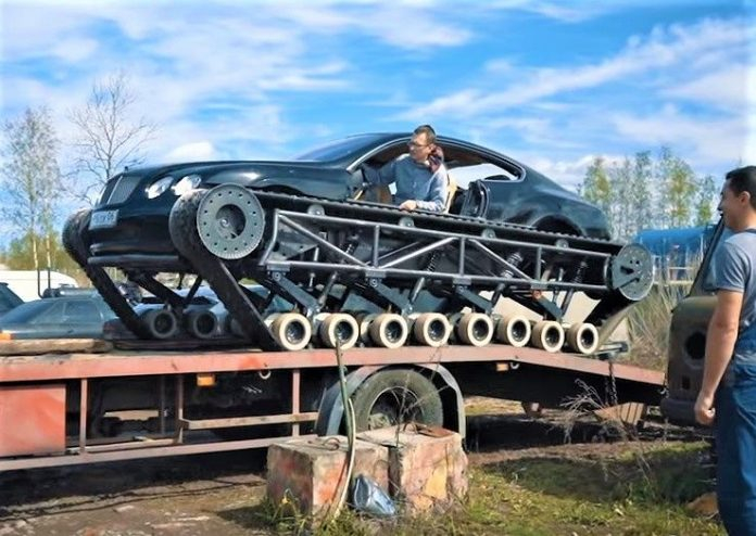 Изобретател: Руснак направи от Bentley танк по случай 9 май (СНИМКИ/ВИДЕО)