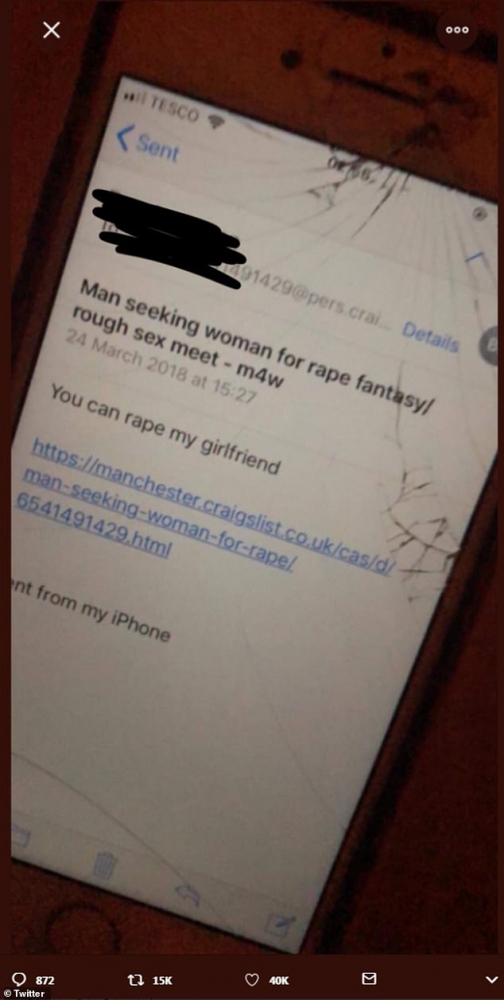 Мъж предлага на непознати да изнасилят приятелката му