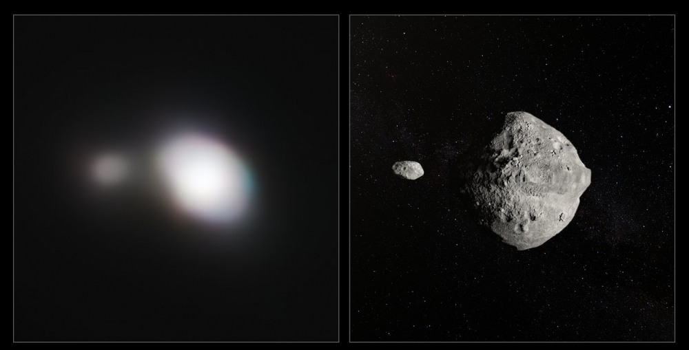 Публикуваха уникални СНИМКИ на двоен астероид, летящ покрай Земята