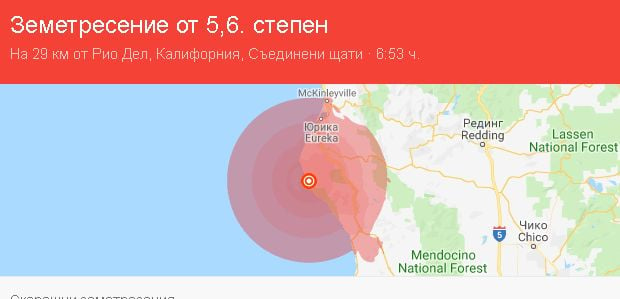 Силно земетресение удари Калифорния (ВИДЕО)