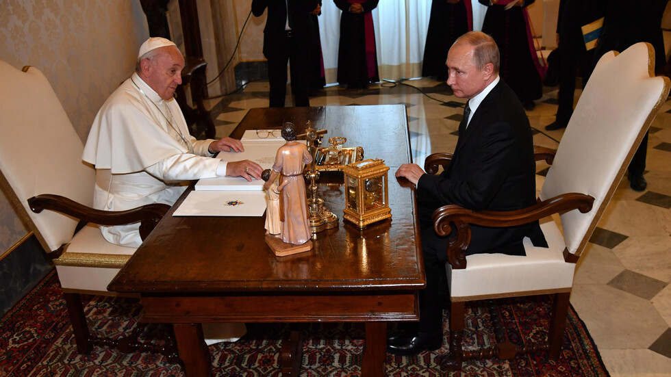 Владимир Путин на аудиенция при папата