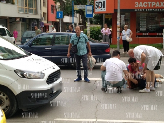 Блъснаха жена на "булеварда на смъртта" в Благоевград (СНИМКИ/ВИДЕО)