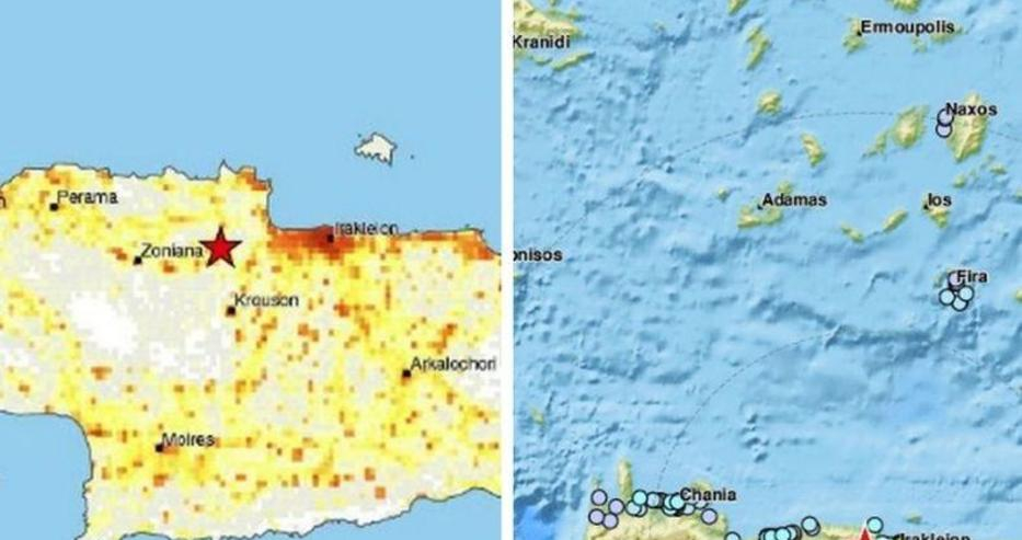 Земетресение с магнитуд 5.0 по Рихтер на остров Крит в Гърция