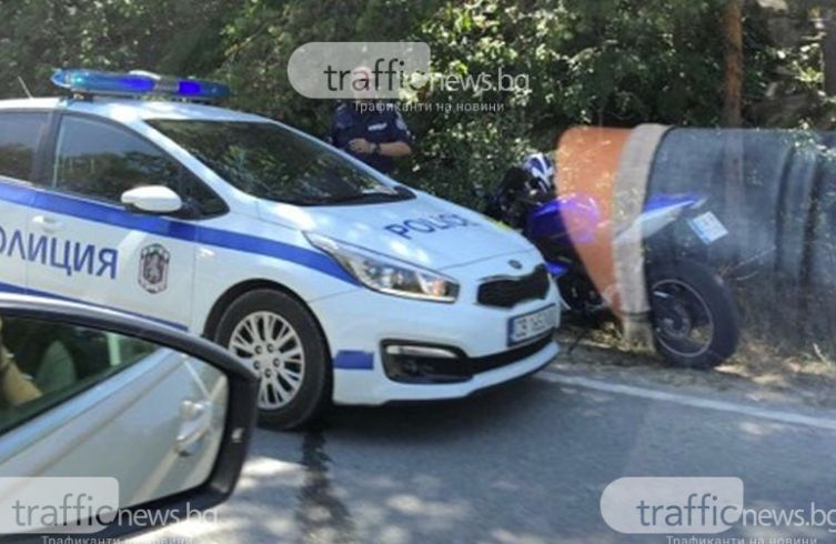 Моторист се потроши на пътя към Велиниград 
