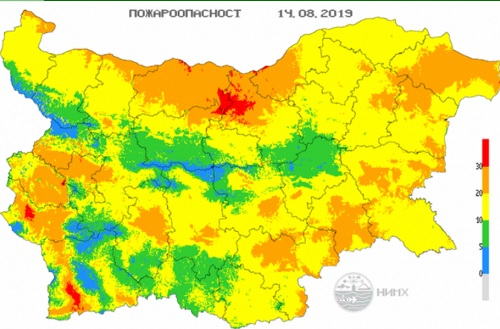 КАРТА показа къде България може да пламне днес