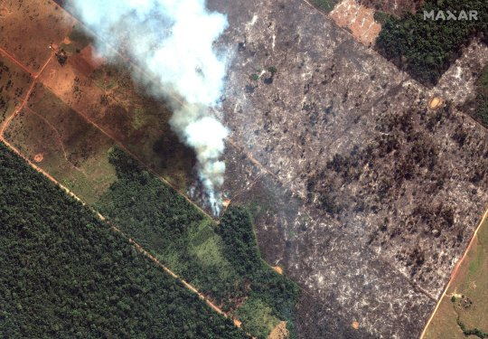 НАСА: Гигантски облак отровен газ идва от пожарите в Амазония ВИДЕО