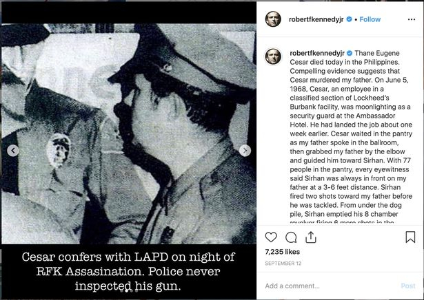 Синът на Робърт Кенеди посочи истинския убиец на баща си СНИМКИ