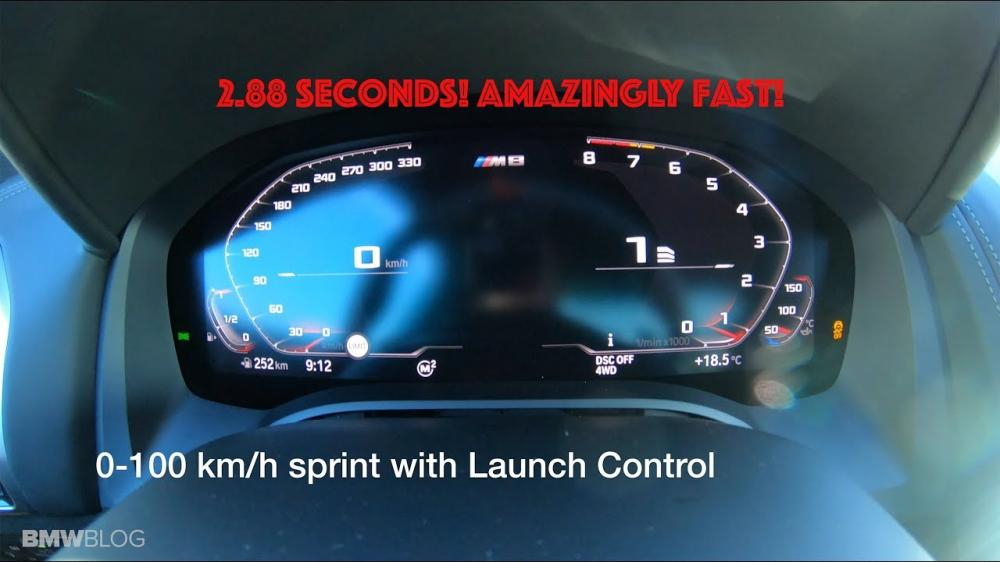 Вижте как BMW M8 ускорява до 100 км/ч за 2,88 секунди ВИДЕО
