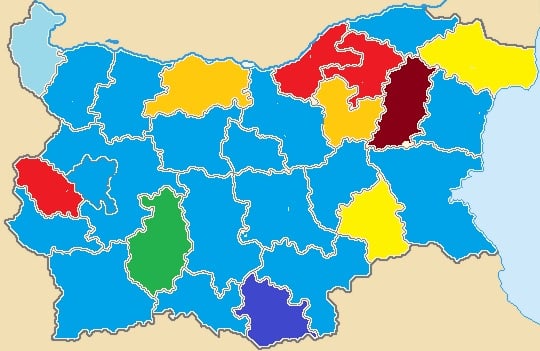 Най-новото оцветяване на България след местните избори КАРТА