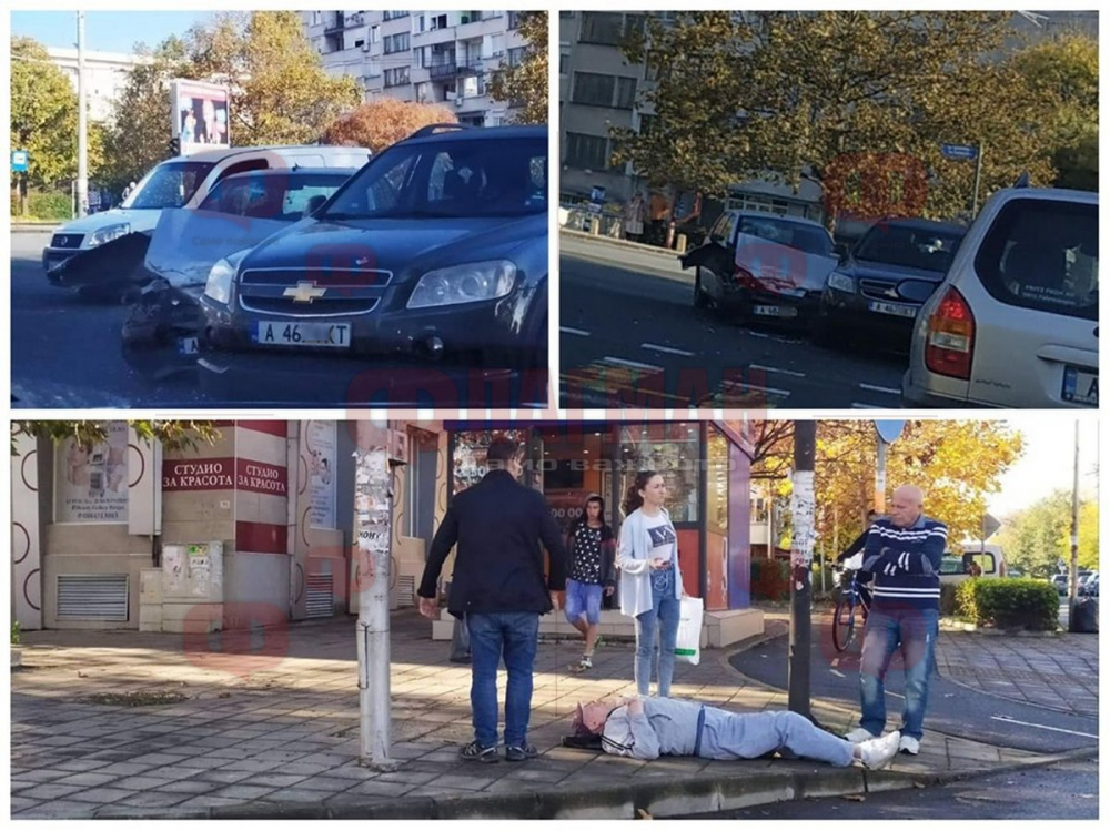 Ужас в Бургас! Мъж лежи на кръстовище след тежка катастрофа СНИМКИ
