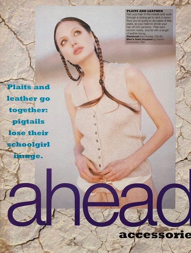 Уникални СНИМКИ на 18-годишната Анджелина Джоли, позираща за списание