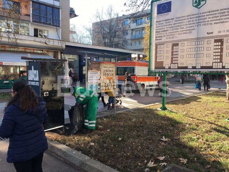 Линейка влезе в пешеходната зона на Враца, ето какво се случва СНИМКИ 