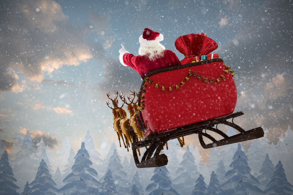 Дядо Коледа и впрягът му с елени пристигат от Лапландия, как се минават границите