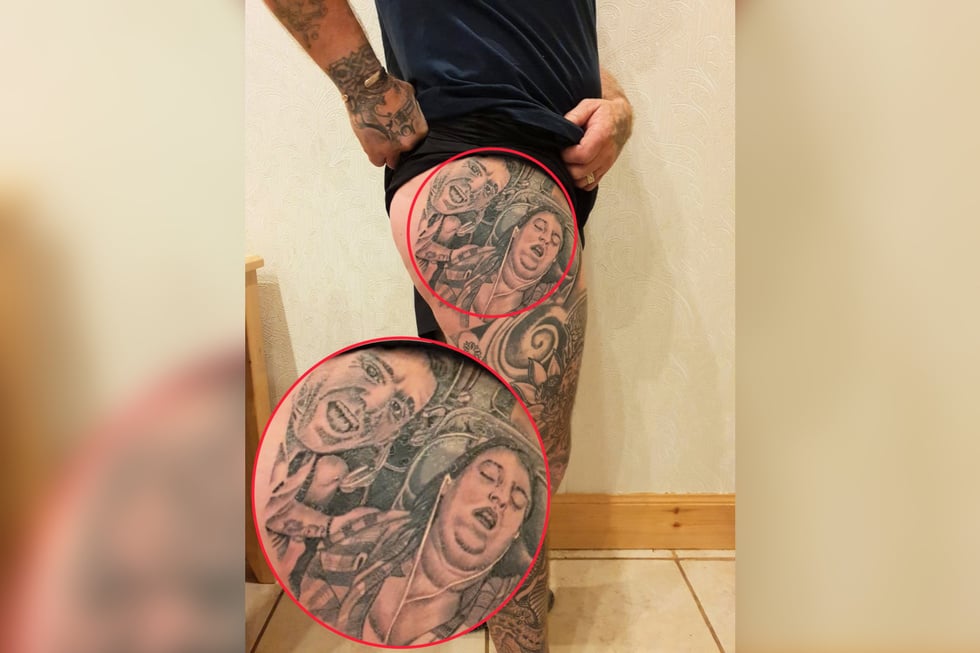 Мъж си направи страшна гавра, татуирайки си най-скандалната СНИМКА на жена си