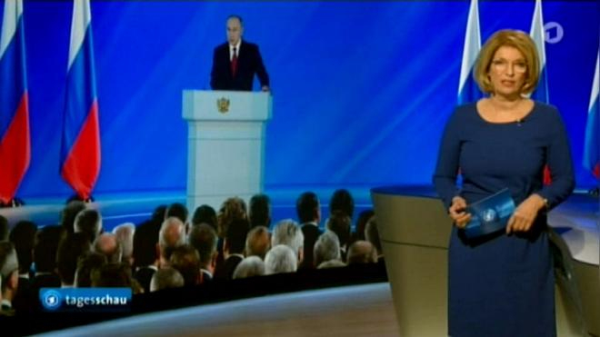 Das Erste: „Помпозното обръщение“ на Путин го показаха всички - в края на краищата ставаше дума за бъдещето на Русия