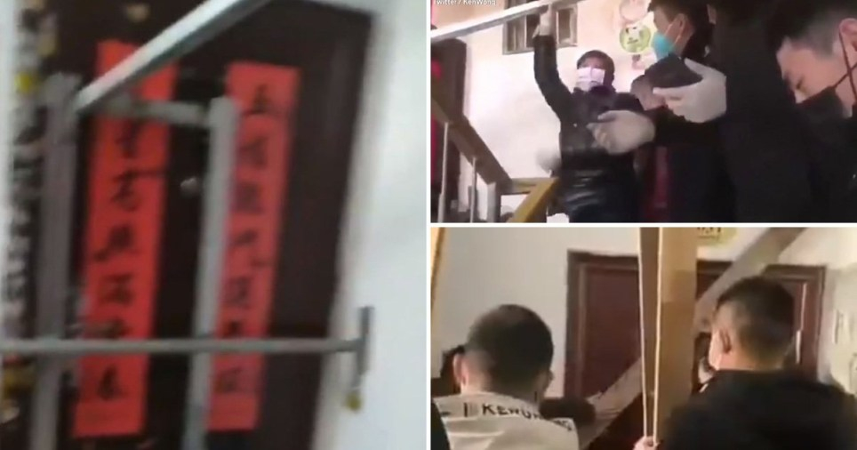 Скандално ВИДЕО: Жена от Ухан крещи, докато властите я барикадират в дома й