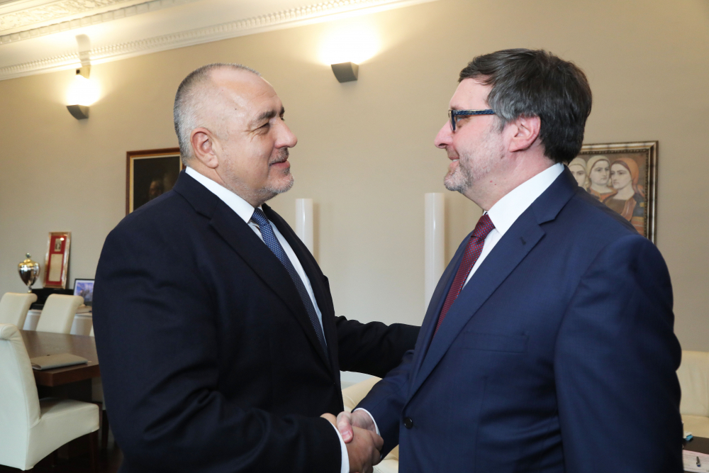 Борисов се срещна със заместник-помощник държавния секретар на САЩ Матю Палмър