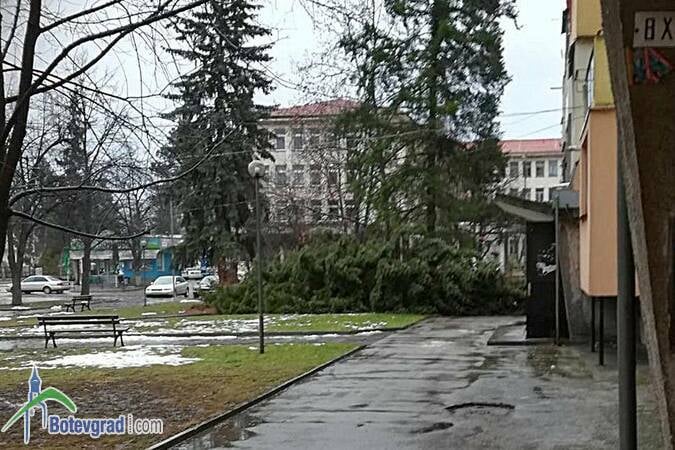 Страшна вихрушка помля Ботевград! ВИДЕО