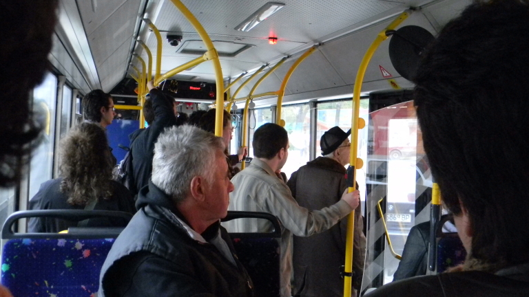 Претъпкани градски автобуси в Пловдив