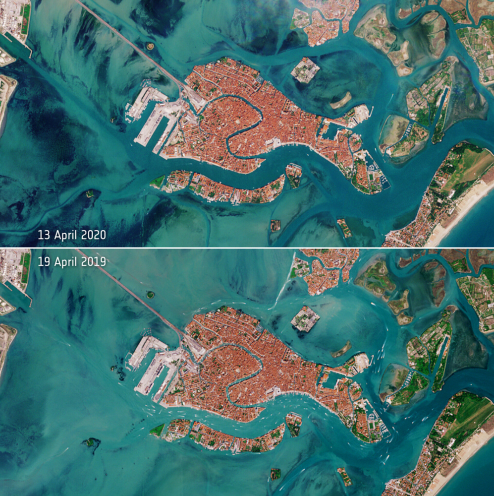 Сателитни СНИМКИ от Венеция показаха странно явление, причинено от COVID-19