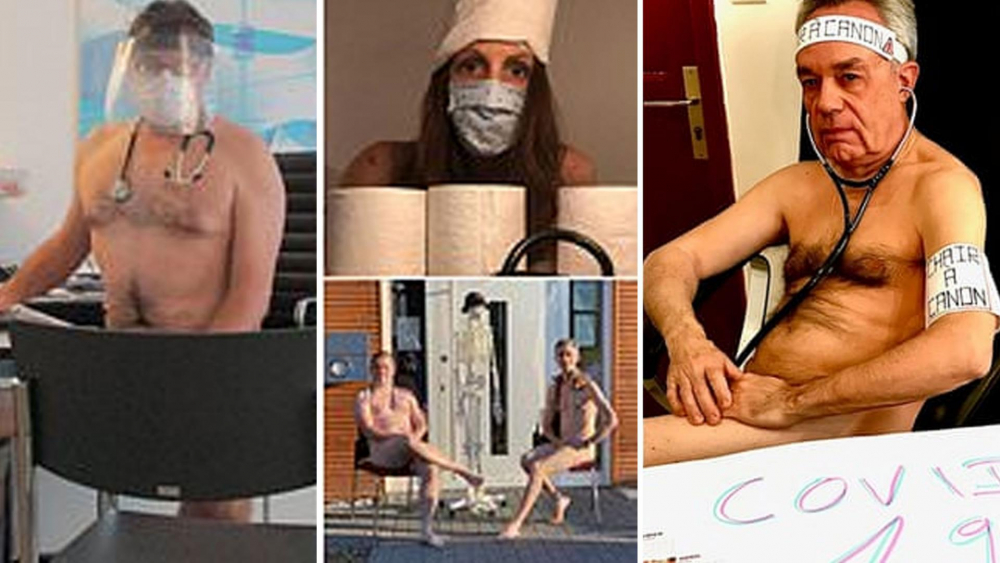 Немски лекари протестират голи заради коронавируса СНИМКИ 18+  