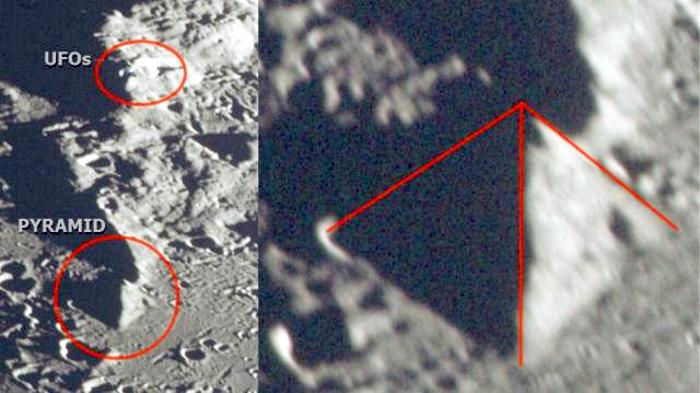 Огромна пирамида и НЛО са открити на Луната СНИМКИ