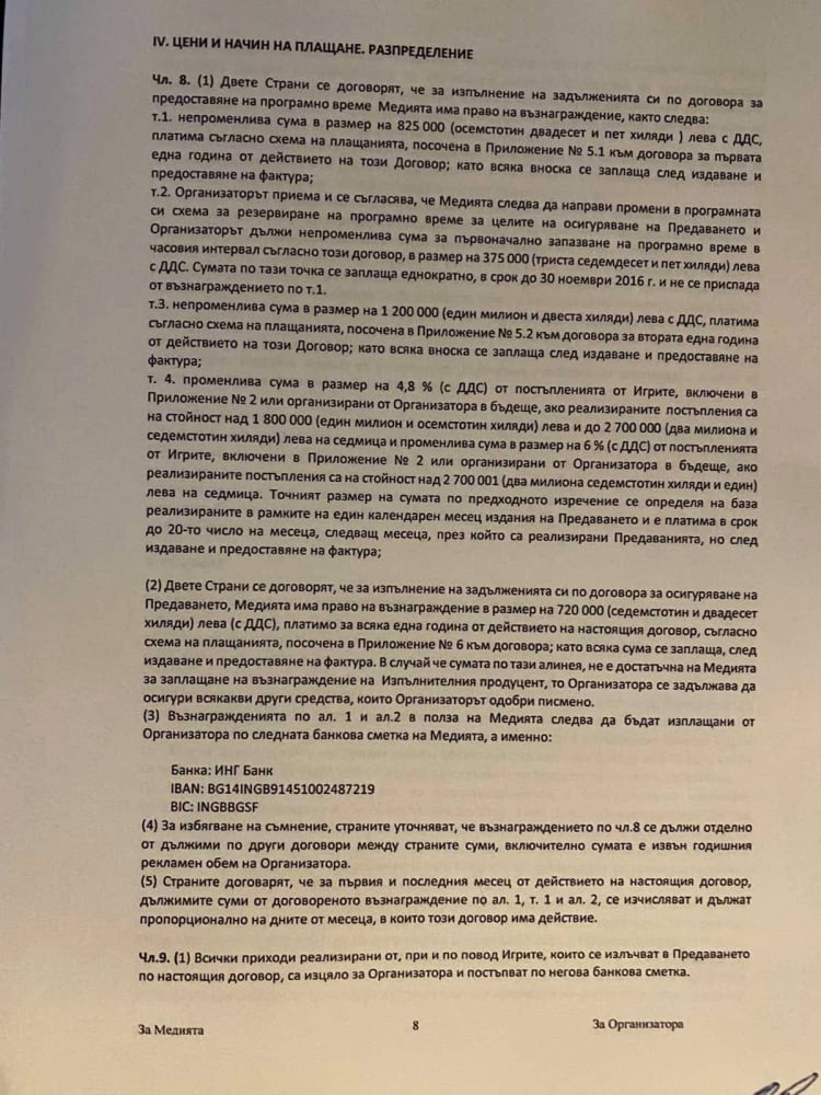 ДОКУМЕНТИТЕ ПРОГОВАРЯТ! BTV нагълта 8 милиона лева за 3 години след скандален договор с тотото! Фирми на Божков се облагодетелстват