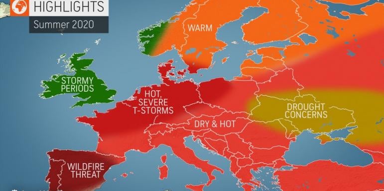 Accuweather обяви какво ще е времето на Балканите това лято ТАБЛИЦИ