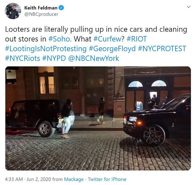 Очевидци: Луксозни коли разкарват мародерите в САЩ да плячкосват магазини 