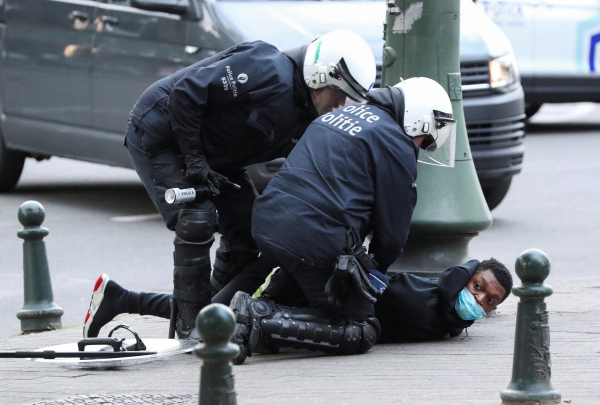 150 души бяха задържани по време на протести срещу расизма в Брюксел