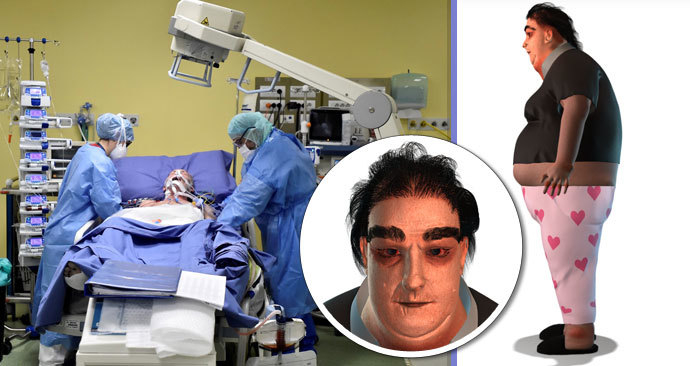 Дебел, с кръвясали очи: Лекари създадоха прототип на човек под карантина СНИМКИ