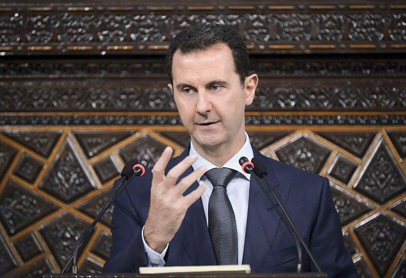 Башар Асад колабира в парламента 