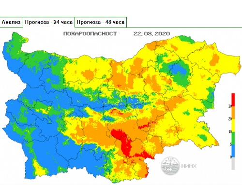 Опасност надвисва над части от България в събота КАРТА