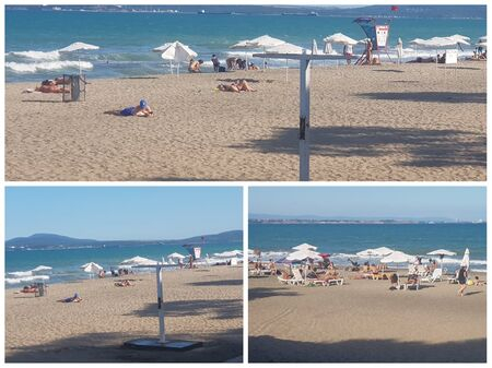 Мистерия на плажа в Бургас: Шезлонгите и чадърите изчезнаха СНИМКИ