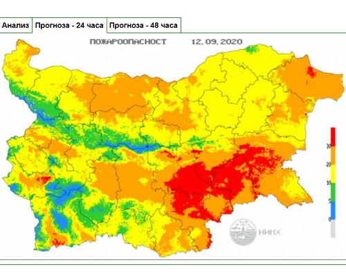Голяма опасност е надвиснала над 8 области в България КАРТА