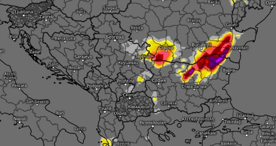 Meteo Balkans показа страшна КАРТА на България: До часове иде голяма опасност!
