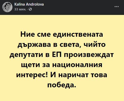 Андролова: Само у нас евродепутати вредят на държавата