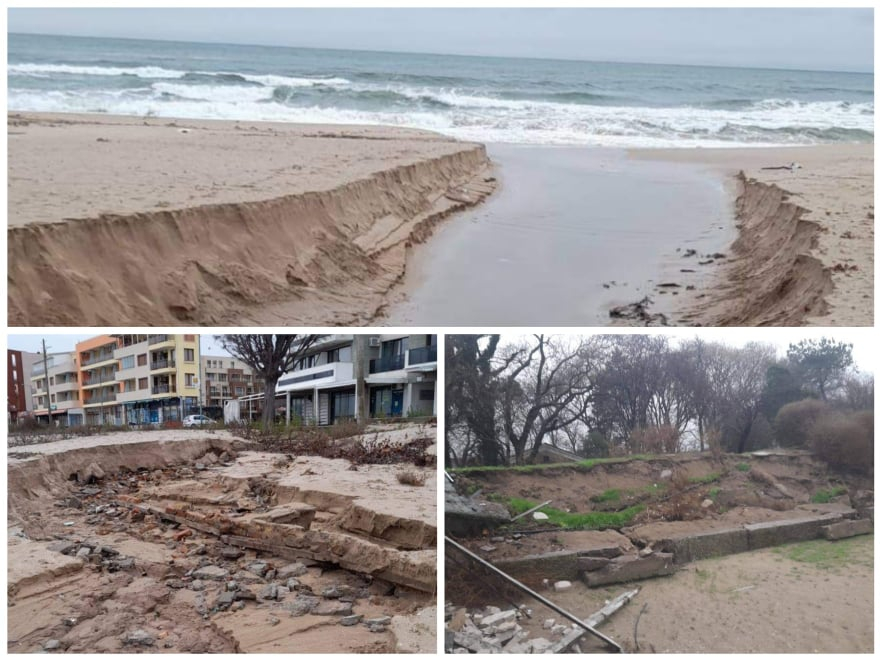 Незапомнено бедствие! Изчезнаха два от най-хубавите и прочути плажове на Созопол СНИМКИ