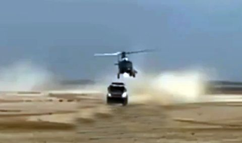 Зрелище: КамАЗ блъсна хеликоптер във въздуха ВИДЕО 