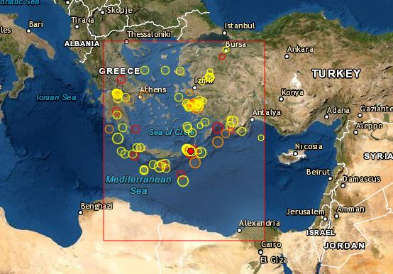 Нов ужас в Средиземноморието! Силен трус удари остров Крит СНИМКИ