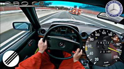 Феномен: 36-годишен Mercedes 280 CE бе ускорен до максимална скорост ВИДЕО