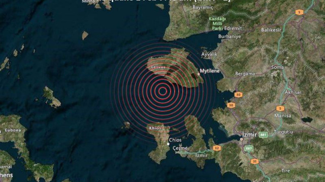 Втори силен трус край Измир и о. Лесбос 