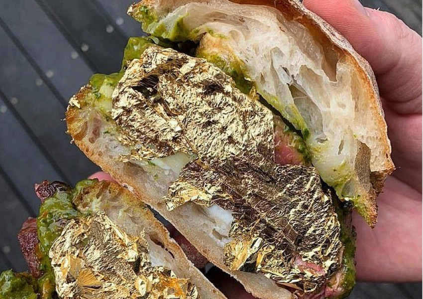 Странен сандвич с говеждо и злато разбуни духовете в мрежата 