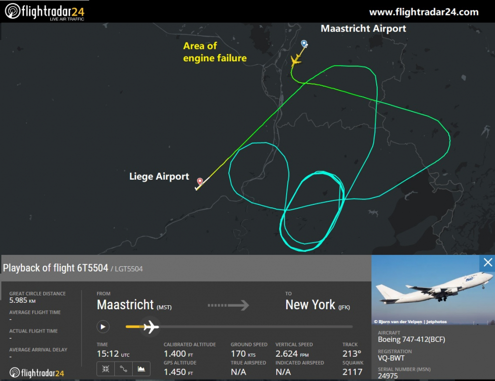 Нова драма с Boeing 747, който се разпадна във въздуха, сега над град в Нидерландия СНИМКИ